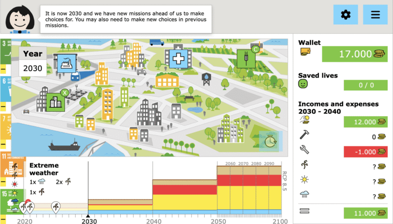 Screenshot Climate game