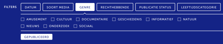"Beeldengeluiopschool" online archief Genre filter