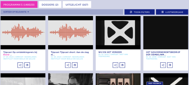 "Beeldengeluiopschool" online archief zoekpagina