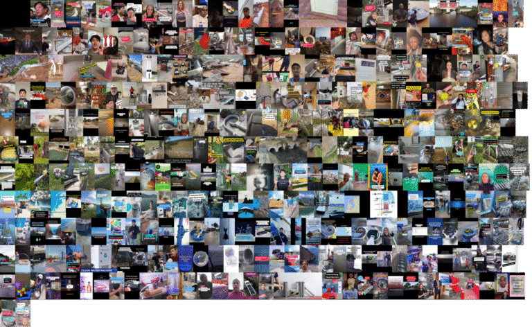 Photo of image wall made with 4CAT