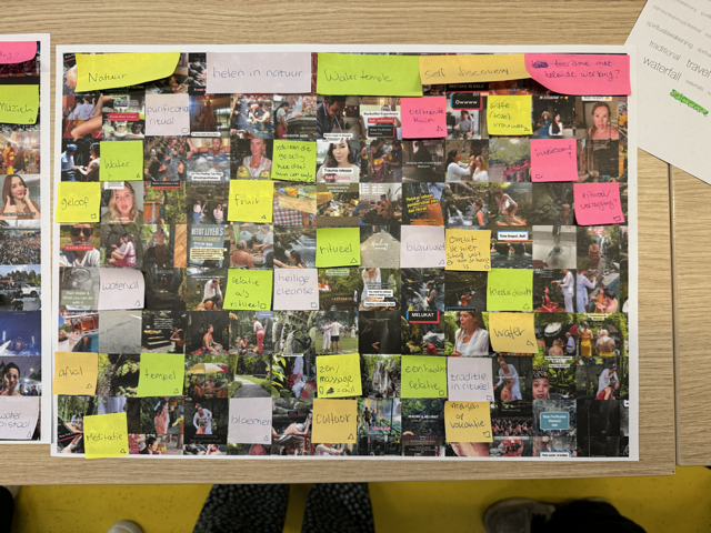 image wall + sticky notes (aantekeningen)